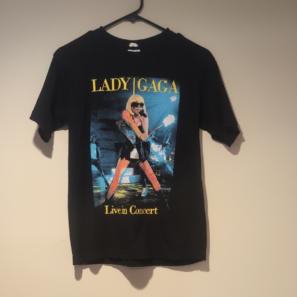 Lady Gaga Live In Concert Black Graphic Tee